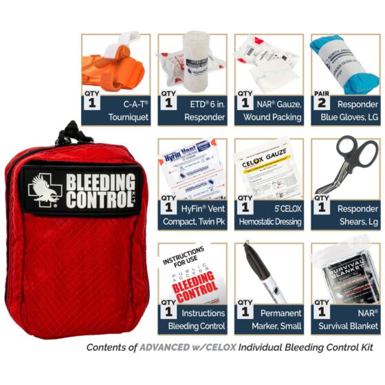 Public Access Individual Bleeding Control Kit - Nylon